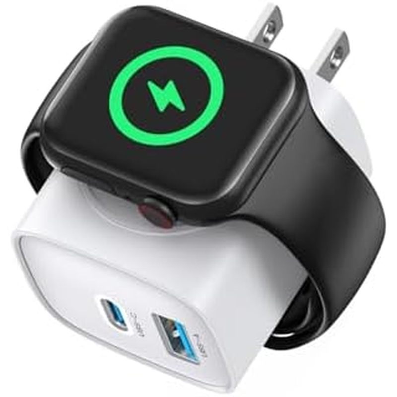 Khối sạc USB C TOPADRE PD 20W cho Apple Watch, Trạm sạc 3 trong 1 có bộ sạc không dây tích hợp, Cổng
