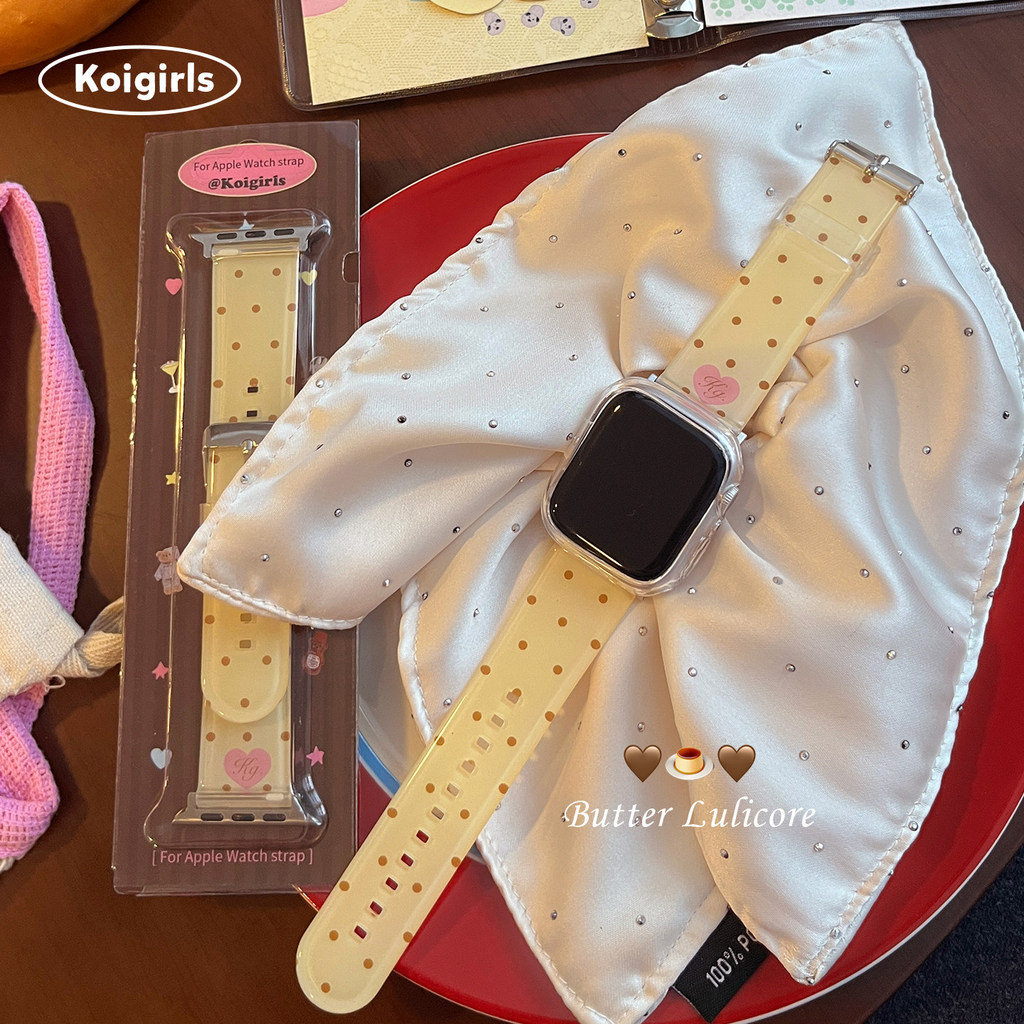 Koigirls [Butter Keluli] Apple Watch s10 / 9 Thích hợp cho dây đeo chấm bi iWatchS11 SE3