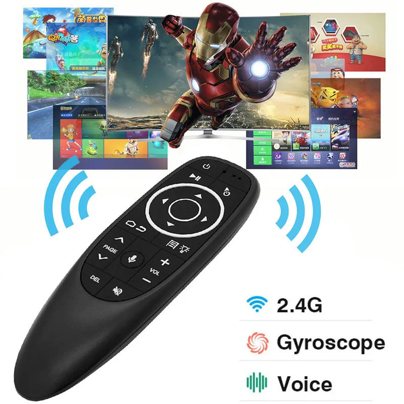 G10S G10S Pro Air Mouse Điều khiển từ xa bằng giọng nói Con quay hồi chuyển không dây 2.4G IR Học tậ