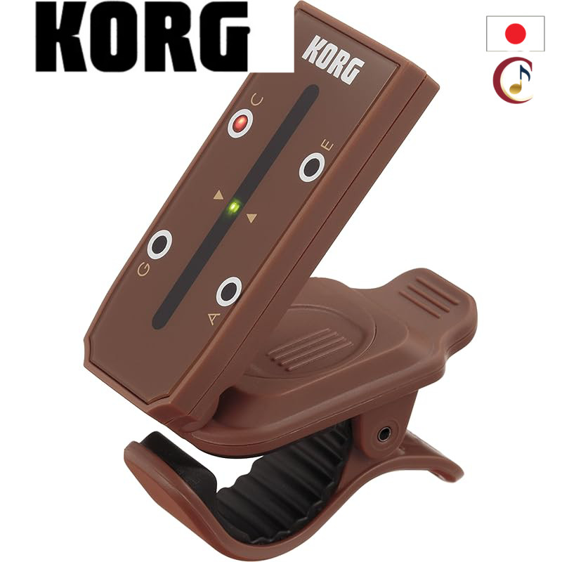 KORG Headtune Clip-On Tuner for Guitar, Bass & Ukulele (HT-G1/HT-B1/HT-U1) — Headstock-Shaped Design