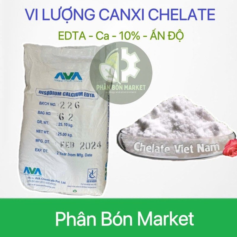 1 1kg Chelate Canxi -EDTA-Ca-Chelate phun lá