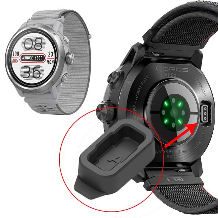 Thích hợp cho COROS Đồng hồ COROS Cổng cáp sạc APEX 2 Đầu cắm chống bụi APEX2Pro Vỏ chống oxy hóa Vỏ