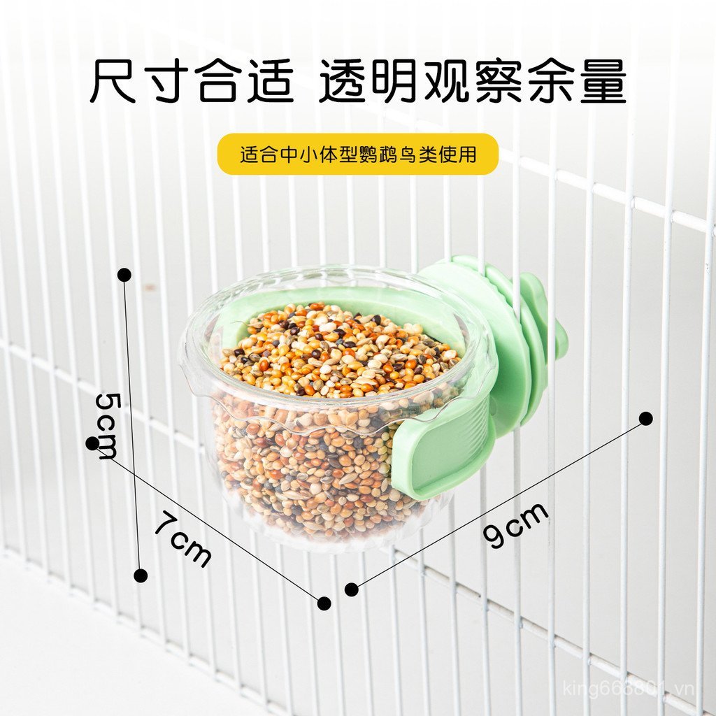 Vẹt Hộp Thực Phẩm Bát Thực Phẩm Bát Ăn Chim Ăn Nước Hổ Mẫu Đơn Đặc Biệt Lồng Chim Phụ Kiện Cung Cấp 
