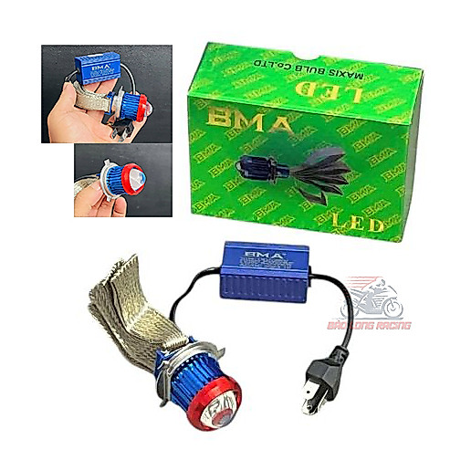 Đèn Led Xe Máy BMA V1-M Led Bi Cầu Chân H4 gắn trực tiếp vào Chóa đèn Siêu Sáng Cos Vàng Pha Trắng