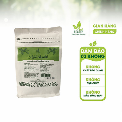 Bột Cà Phê Enema Nguyên Chất (Nguyên Trái Không Rang) Viet Healthy 500g
