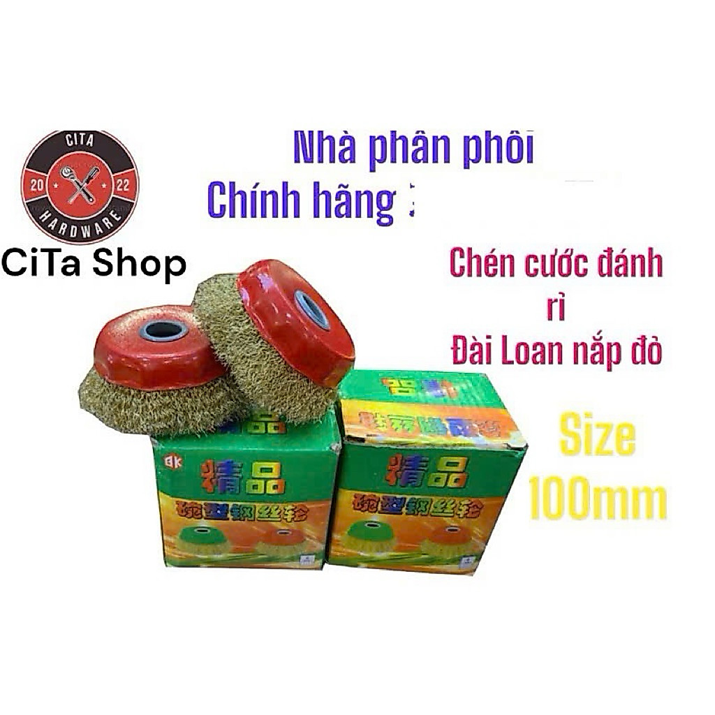 Cước chén chà sắt, đánh rỉ nắp đỏ Đài Loan 1 Tấc