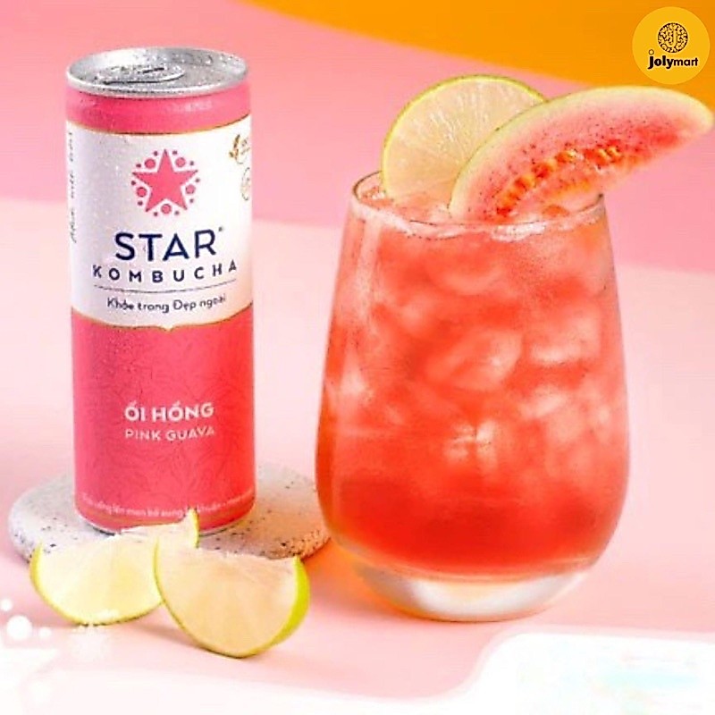 STAR KOMBUCHA VỊ ỔI HỒNG/ PINK GUAVA 250ml