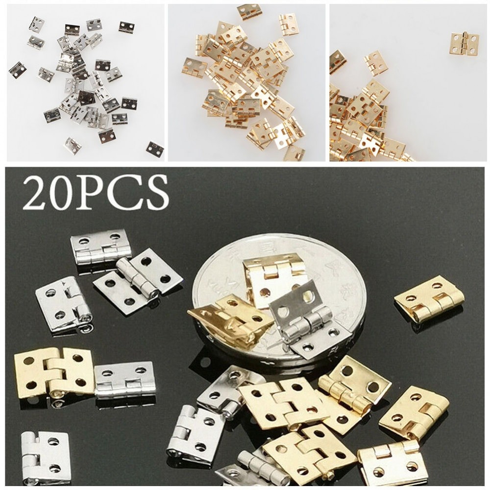 [DOLLDOLL-VN]Mini Hinges Small Hinges 20Pcs Dolls Jewellery Box Mini Hinges Home Improvement