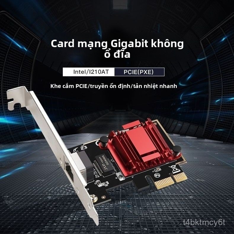 Card mạng LAN PCIe chip I210 1Gbps chuyên dụng cho máy chủ server phòng net chạy cực ổn định
