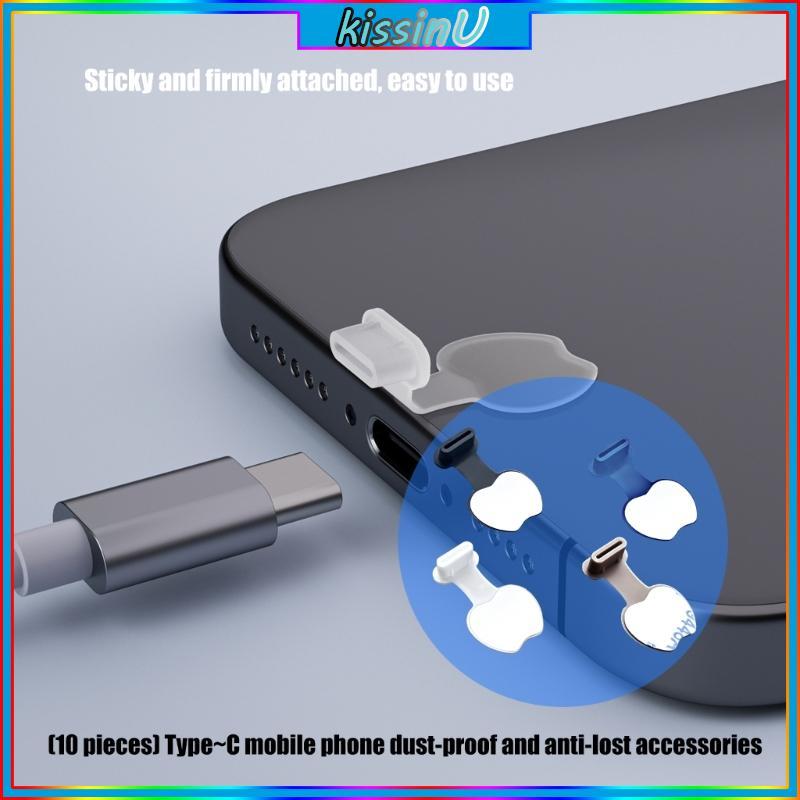 Kiss Universal Type C Dust Plug Dây buộc silicon chống mất để bảo vệ cổng điện thoại