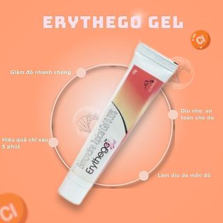 Erythego – Gel Giảm Đỏ Nhanh, An Toàn, Không Bí Da, Da Nhạy Cảm, Dịu Da Tức Thời