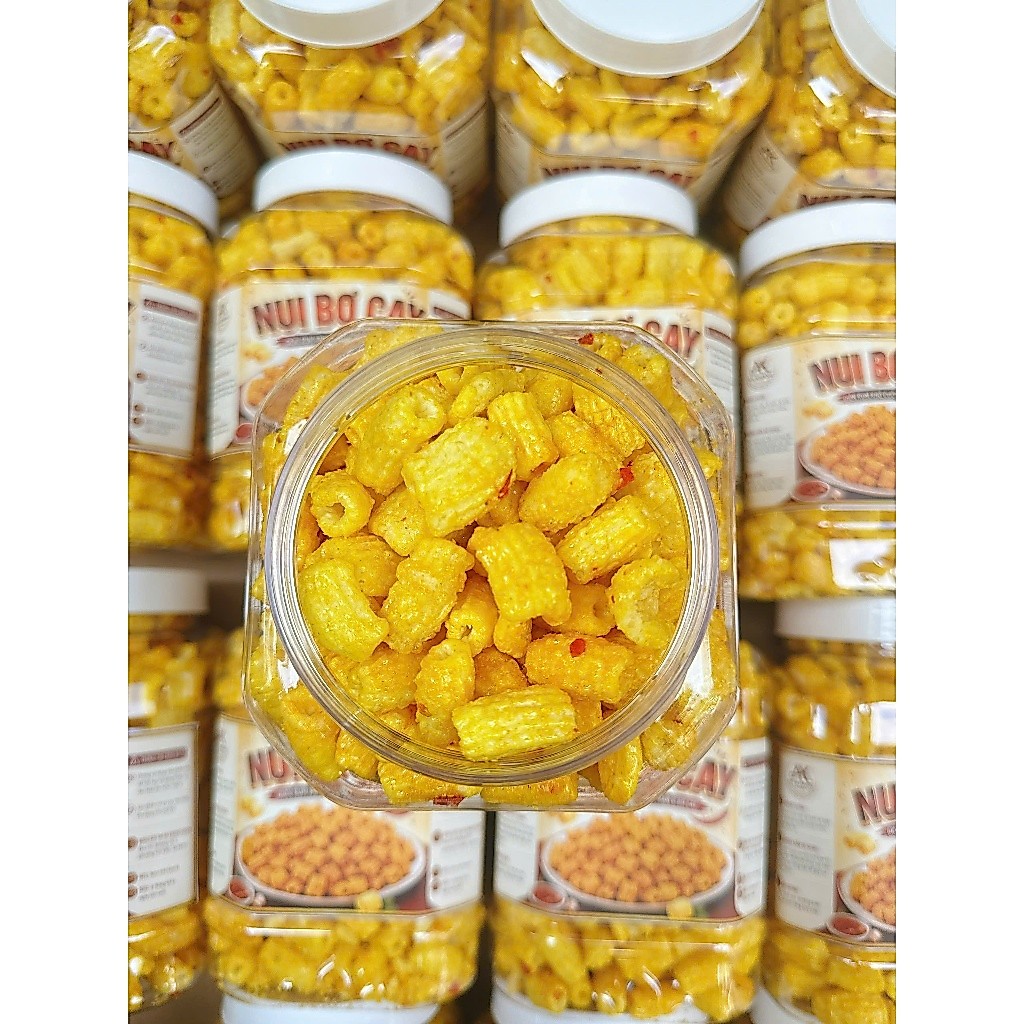 Nui bơ cay Yummi Snack Hũ 400gr