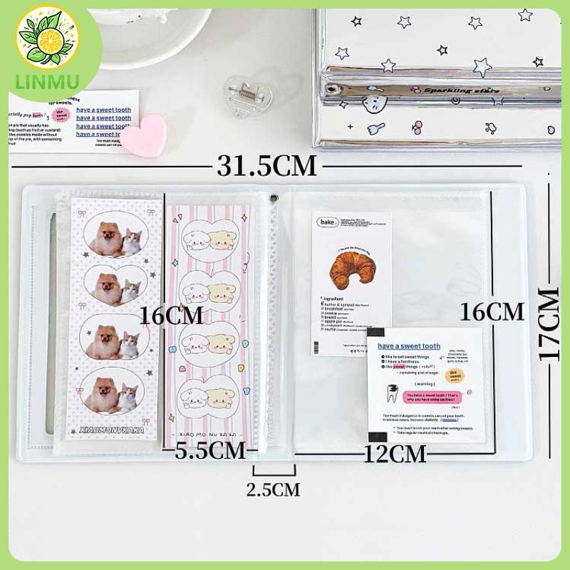 [LINMU] Phim Hoạt Hình 4 Lưới Idol Card Photo Booth Album Cho 40 Chiếc 2x6 Inch Dải Ảnh Đánh Dấu Tra