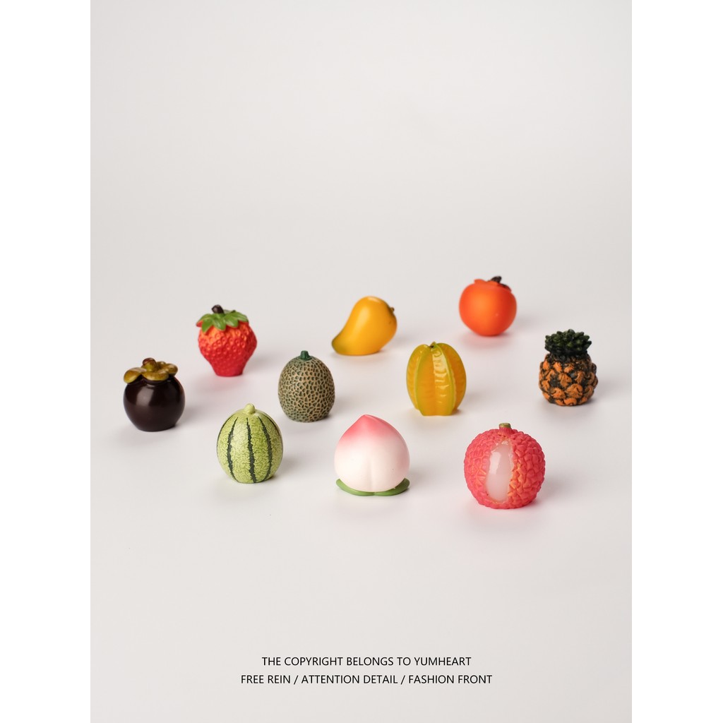 YumHeartBoredom Free Ta Fruit Mô phỏng Lychee Dâu Kẹo Đồ chơi Sáng tạo Máy tính để bàn Đồ trang trí 