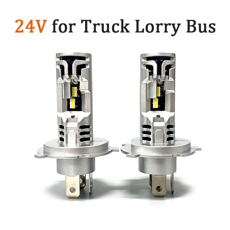 M6S 24V H1 H3 H4 Xe Tải Bóng Đèn Pha LED Chùm Thấp Cao 60W 4300K 6000K Cho Xe Tải Xe Tải Xe Buýt 24V