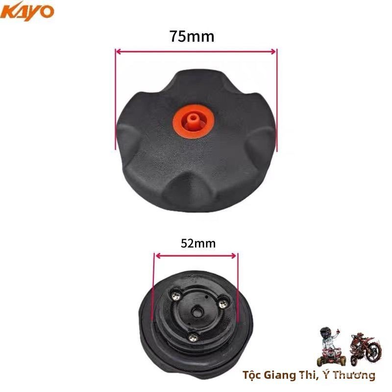 Nắp bình xăng nhựa xe máy cào cào Kayo K6R phụ tùng thay thế hệ thống nhiên liệu chính hãng giá kho 