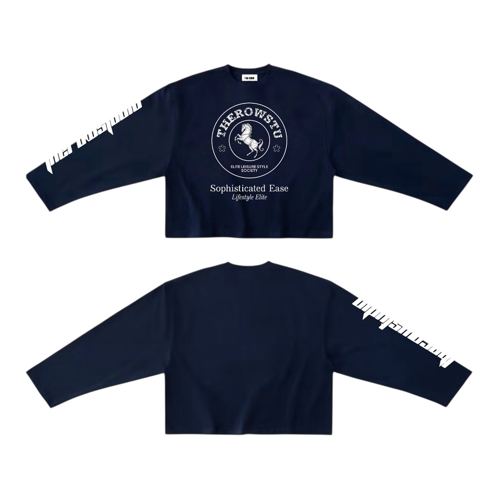 [Ver2] Áo Thun Tay Dài Long Sleeve Boxy THEROW 250gsm Form Rộng Cổ Tròn Unisex Nam Nữ Basic | BigBuy360 - bigbuy360.vn