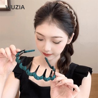 Vòng buộc tóc WUZIA họa tiết da báo, thiết kế hình chữ U chống trượt, phù hợp thể thao và thời trang