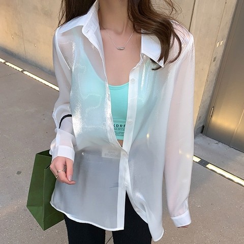 Kem Chống Nắng & Áo Khoác Cardigan Ice Silk Dài Tay, Thoáng Khí, Phù Hợp Mùa Hè - Follow Me JELE