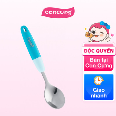 Muỗng inox cho bé tự tập ăn Animo (xanh, RK3807)