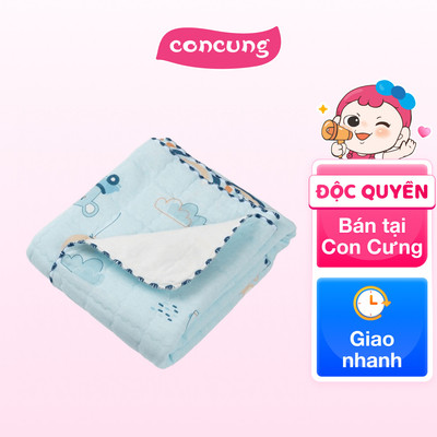 Chăn vải chần bông 3 lớp Animo B2306_MN003 (85x85cm,Xanh)