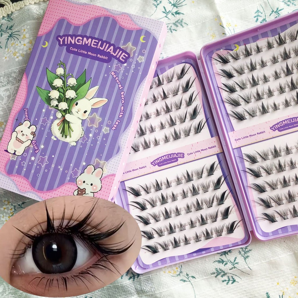 [Tự dính không keo] Bao bì 20 hàng YF62 Lông mi giả xuyên biên giới DIY Lông mi giả mở rộng mềm mại 