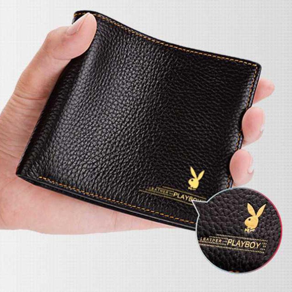 Wallet Men's Leather Wallet Wallet Youth Student Horizontal Style Trendy Short Arts & Crafts