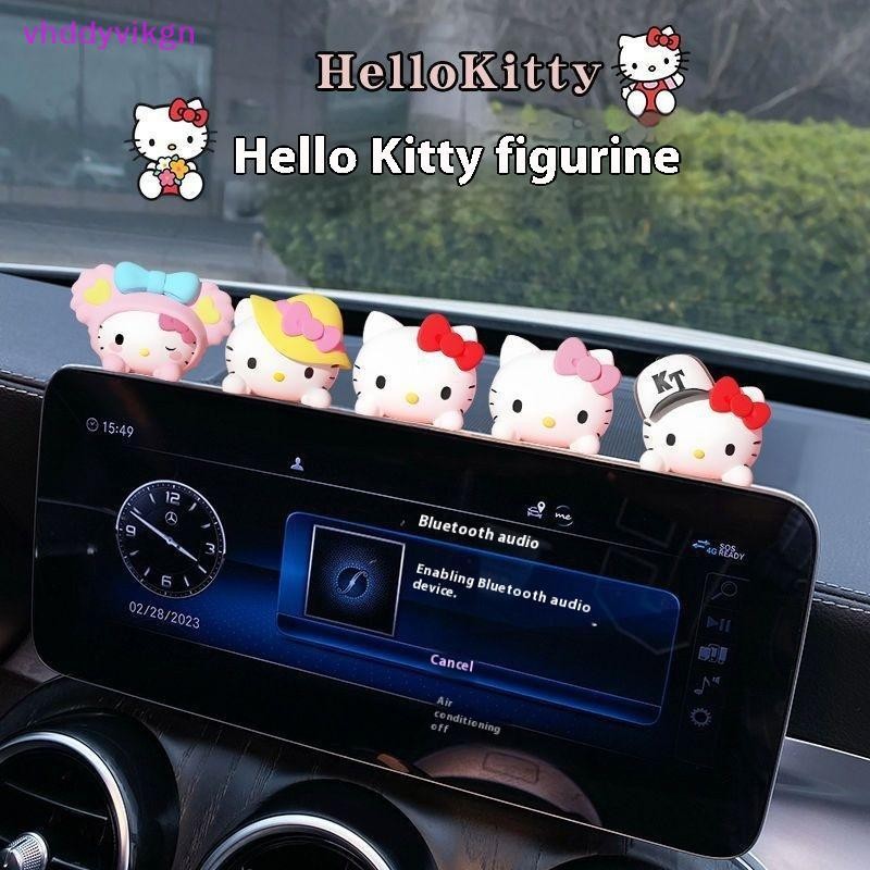 VHDD 1 Bộ Đồ Trang Trí Kawaii Hello Kitty 3D Xe Dễ Thương Chống Thấm Nước Có Thể Tháo Rời Hoạt Hình 