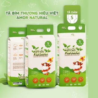  Combo 3 Bịch Tã Bỉm Quần Dán Amor natural Việt nam Bỉm trà xanh đủ size NB68S58M52M48L44XL42XXL40XXXL38 