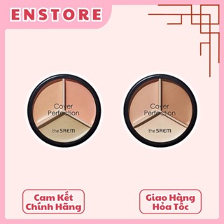   THE SAEM  Bảng triệt sắc 3 ô The Saem Cover Perfection Triple Pot che khuyết điểm Enstore 