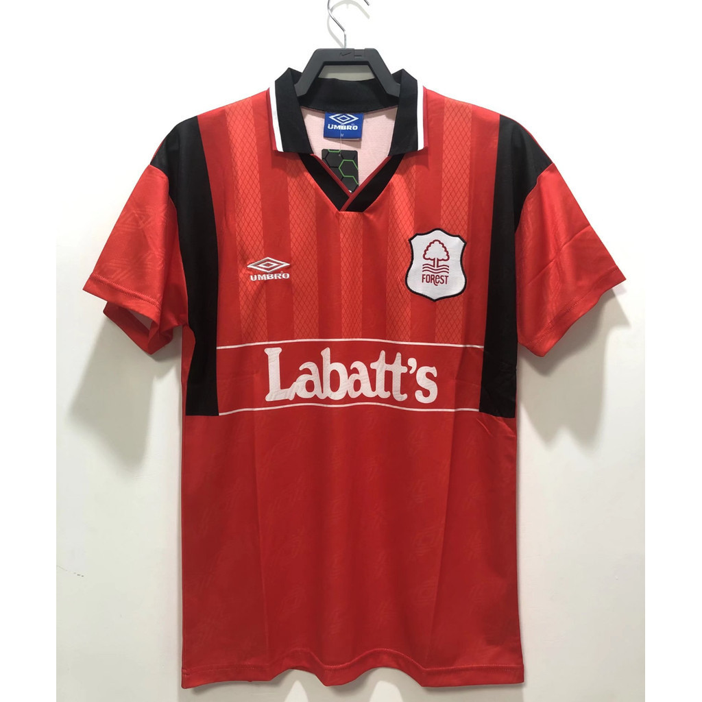 S-XXL 94-95 Áo thun ngắn tay thể thao bóng đá Nottingham Forest Retro