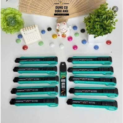 [Tặng 10 lưỡi dao SK5] Combo 5 -10 Dao Rọc Giấy A815 Gofuther Làm Bằng Chất Thép SK-5