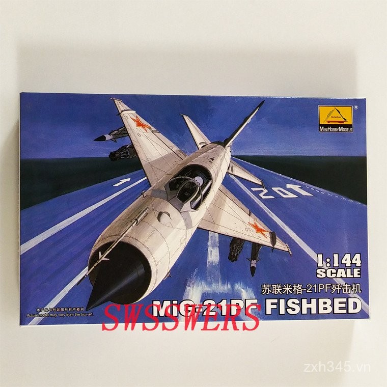 MiG 21 Fighter Trumpeter Model 1: 144 Máy bay Tiêm kích 1: 144 Nga Tàu khu trục Đồ chơi nhựa A6FE