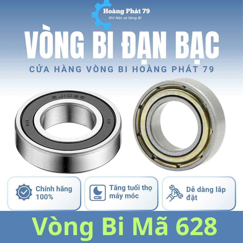 Vòng Bi Bạc Đạn Mini  628 ZZ & 2RS Nắp Sắt – Nhựa – Bạc Đạn Chính Hãng Êm Máy, Uy Tín, Sỉ Lẻ Giá Rẻ 