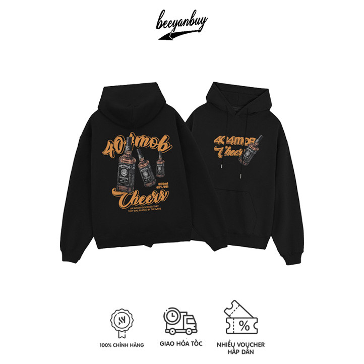 Áo hoodie nam hot trend đen bigsize thu đông boy phố áo khoác có mũ - Beeyanbuy local brand