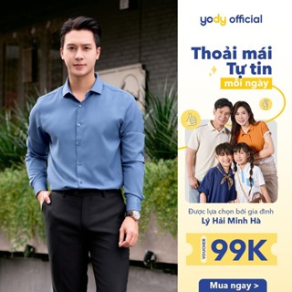 Áo sơ mi nam YODY dài tay nano chống nhăn khử mùi MOSH25A166
