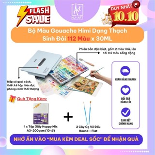  Bộ Màu Gouache Himi Sinh Đôi Twin Split Cup - Phiên Bản 112 Màu x 12ml  Tặng Nhiều Qùa Khi Mua Hàng  