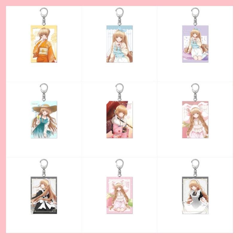 Anime The Angel Next Door Spoils Me Rotten Acrylic Keychain figure Mahiru Shiina Pendant Bag Car Key