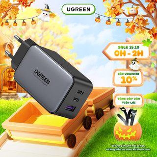Củ sạc nhanh 65W Nexode UGREEN CD244 | 3 cổng Sạc Nhanh | Công nghệ GaN II | BH 18 tháng