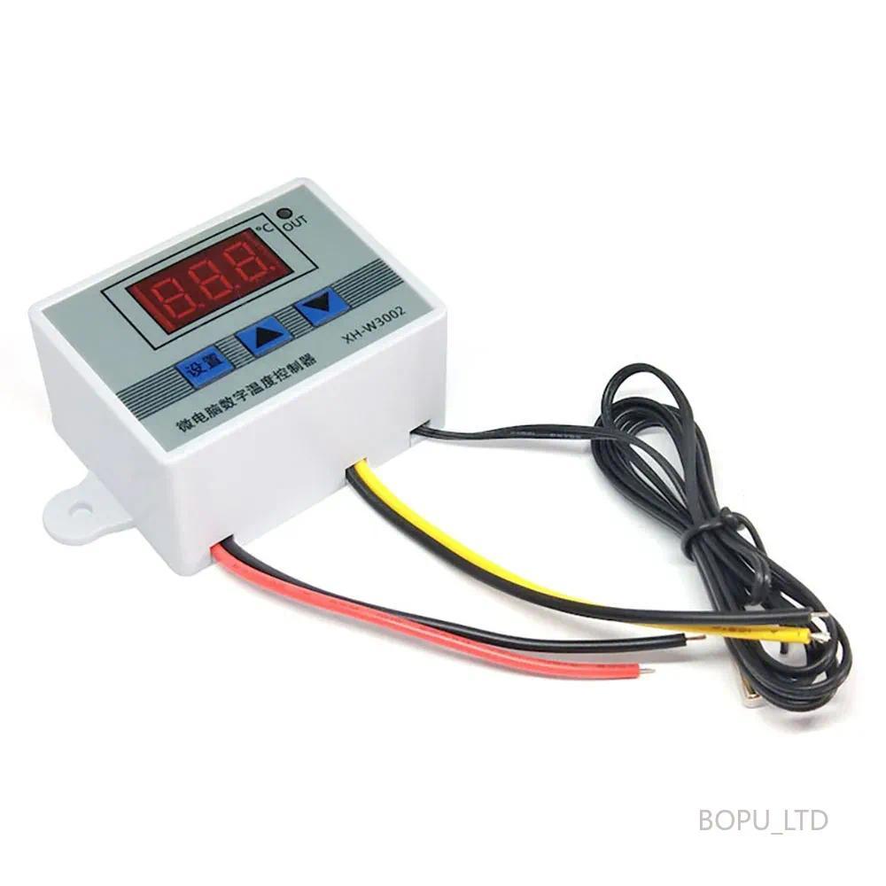 XH-W3002 220V / 12V Bộ điều khiển nhiệt độ LED kỹ thuật số 10A Đầu dò công tắc điều khiển nhiệt độ v