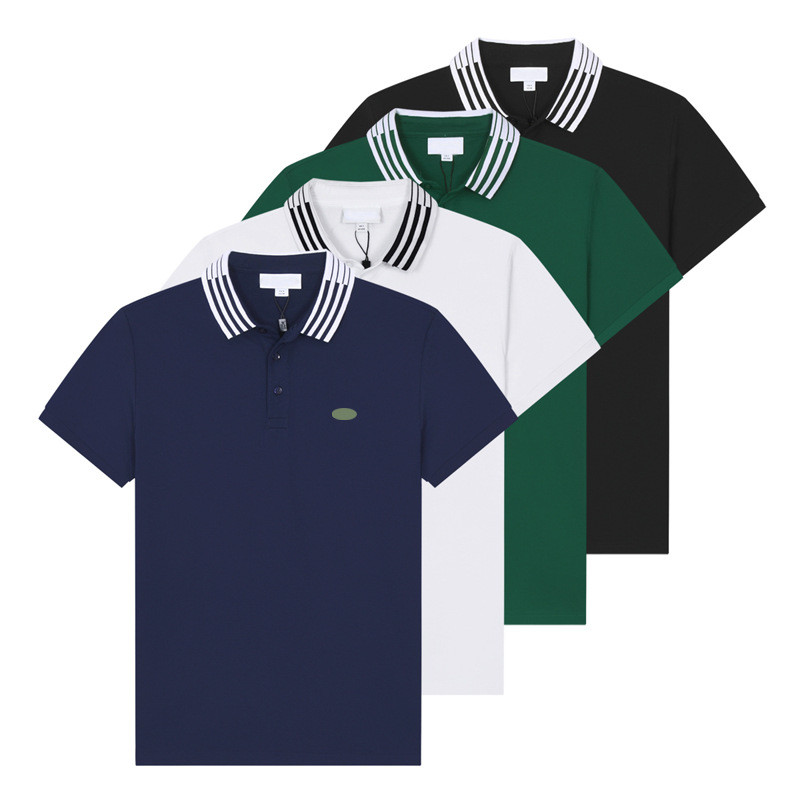 IM5S La***te Summer Men's Clothing Polo Men's non-iron short-sleeve shirt with fish print T Collared