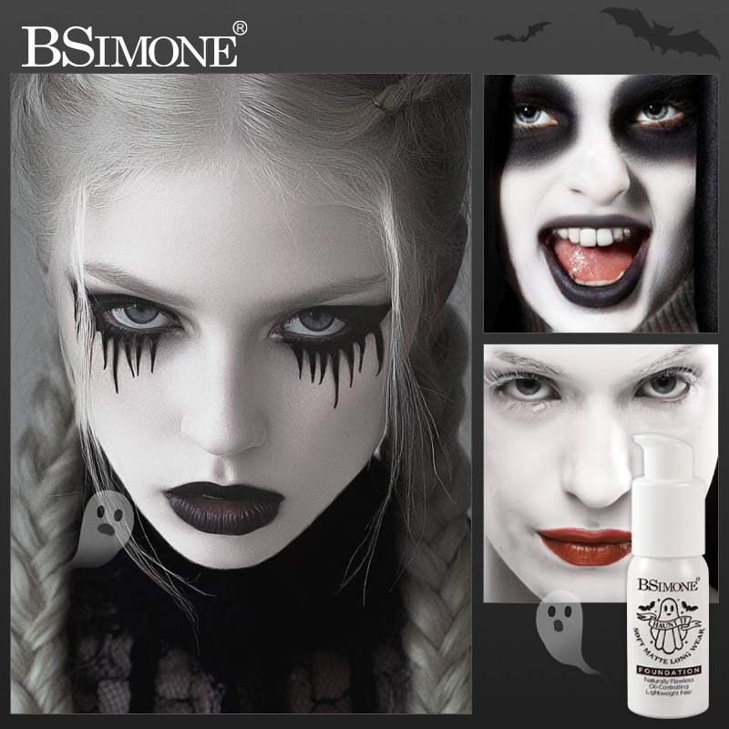 Halloween Pure White Liquid Foundation Stage Makeup Concealer Foundation Ultra White Facial Painting