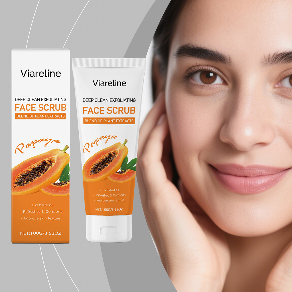 [Hàng có sẵn] VIARELINE VIARELINE Papaya Facial Scrub Gentle Cleaning Surface Cuticle Soft Care Wate