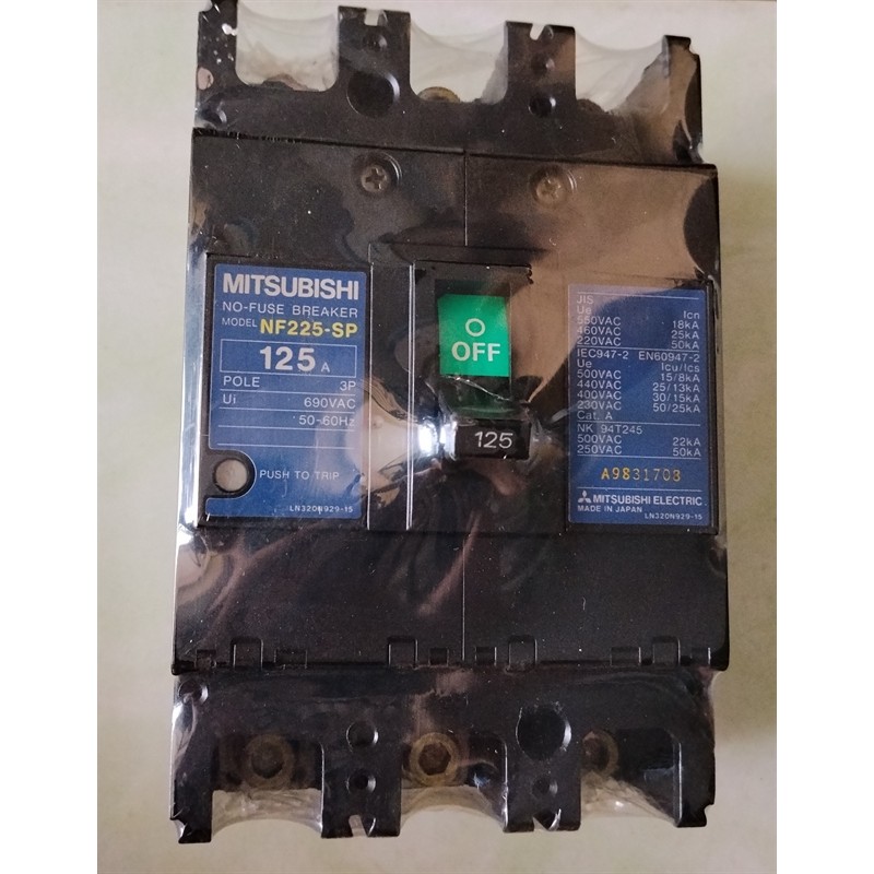 APTOMAT KHỐI MCCB 3 PHA 125A CŨ HÀNG BÃI THÁO MÁY | CB 125A 3P CÔNG NGHỆP