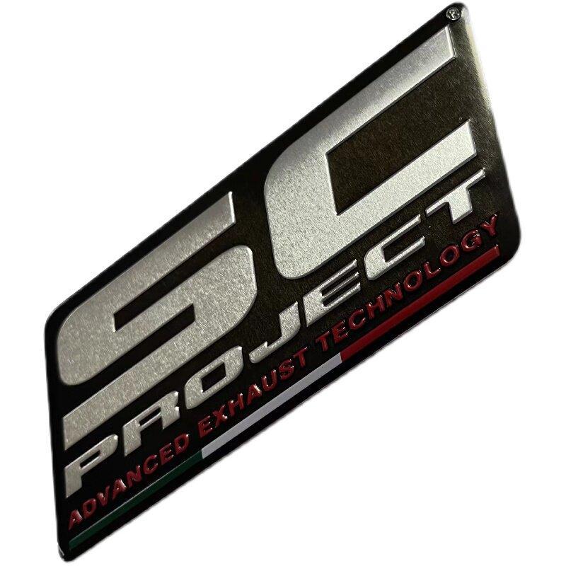 SC aluminum alloy letter stickers, high-temperature resistant decals for motorcycle exhaust pipe dec