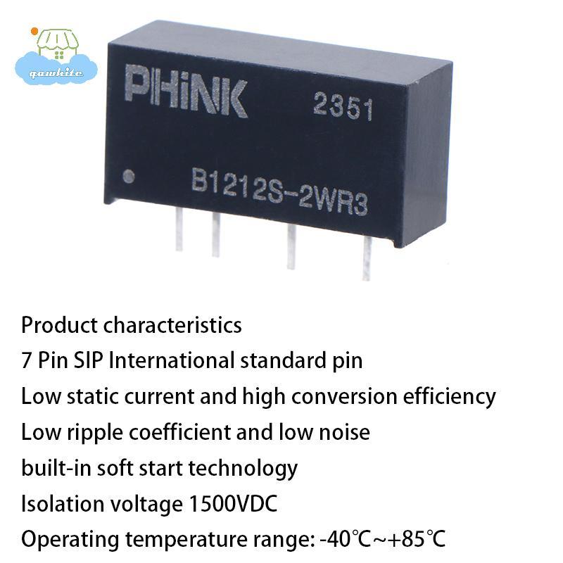 [LI] B1212S-2W B121212S-2WR2 / R3 12V Đến 12V DC-DC Mô-đun nguồn cách ly Bảo vệ ngắn mạch Phụ kiện đ