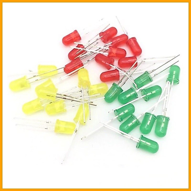 Gói 100 Con Led Phủ Màu 5mm siêu sáng