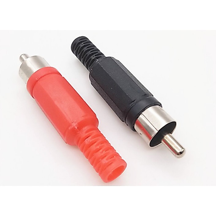 1 cặp Jack RCA hoa sen đực 2 màu đỏ đen