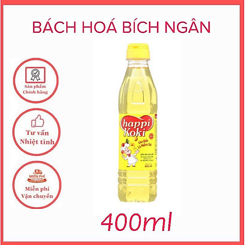 combo 5  chai dầu ăn cao cấp  chai 400ml