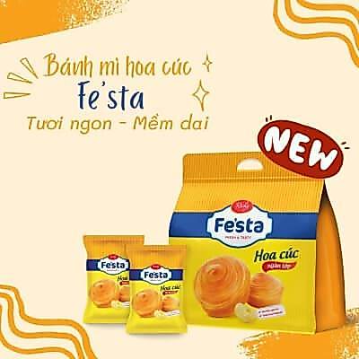 [HỎA TỐC QUẬN 3] BÁNH MÌ HOA CÚC FESTA 120G BÁNH MÌ HOA CÚC NGÀN LỚP (3 GÓI / 1 TÚI) BÁNH MÌ FE'STA 